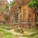 Ruins of the Lolei temple in Siem Reap, Cambodia.