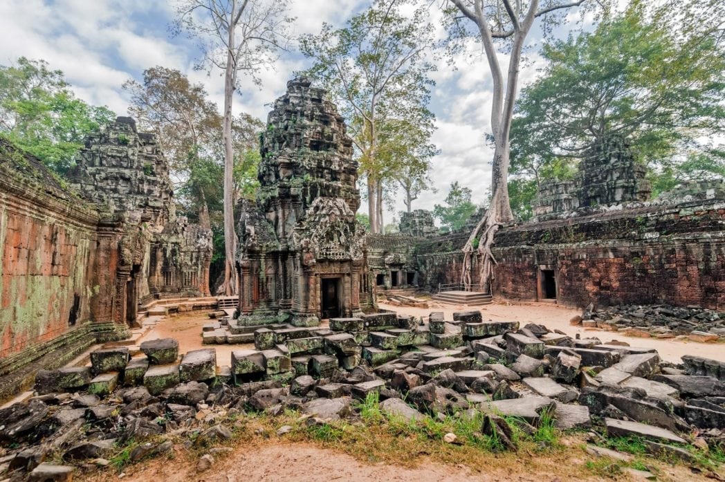 dreamstime_m_41379632 Ancient Khmer architecture. Ta Prohm temple at Angkor Siem Reap