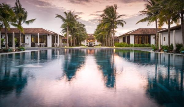 Beautiful view of resort in Vietnam, Asia.