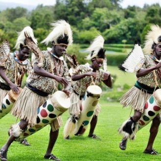 Traditional folk dance at Mount Kenya Safari Club, Nanyuki, Kenya