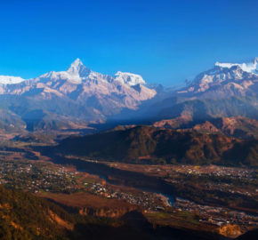 AdobeStock_115099189 Panorama of Himalayas from Sarangkot, Pokhara, Nepal